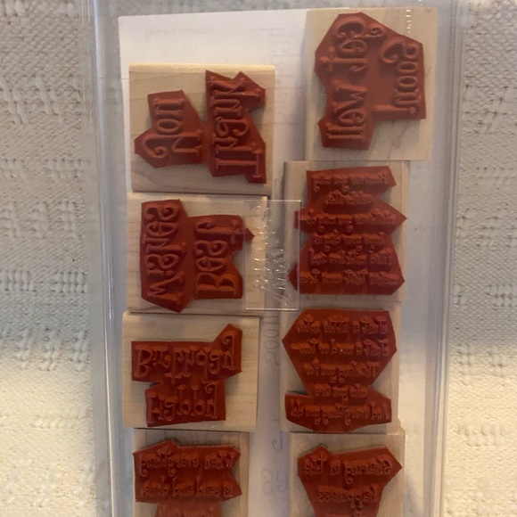 ⚫️ Stampin Up rubber stamps Cheery Chat New - Picture 5 of 6